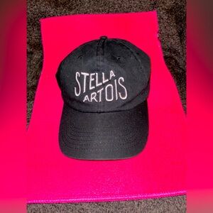 Stella Artois Signature Red Star Logo Hat - Black